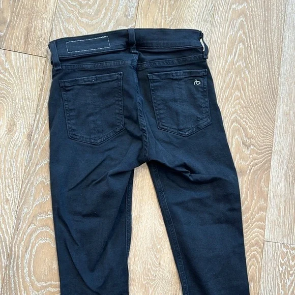 Rag & bone Distressed Black Legging Skinny Jeans - Picture 11 of 12